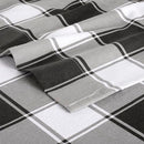 KATHY IRELAND 100% TURKISH COTTON FLANNEL SHEET SET - KING - GINGHAM PLAID - Brand New