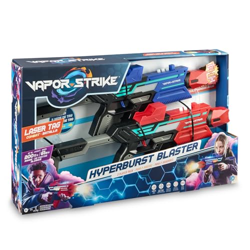 VAPOR STRIKE HYPERBURST BLASTERS 2 PLAYER - SHOOTERPACK - RED/BLUE - Like New