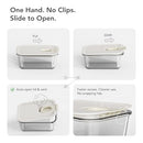 GENICOOK 4 Set Glass Meal Prep Containers with One-Hand Slid BPA Free - Like New