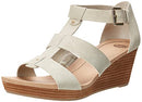 F6474S1 Dr. Scholl's Women's Barton Wedge Sandal Grey Snake Print Size 7.5 - Like New