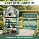 HOME-COMPLETE 4 Tier Mini Greenhouse Portable Greenhouse PVC Cover HC-4201-IMP - Like New