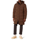 Amazon Essentials Men's Hooded Long Puffer Coat, Deep Brown, Large - Brand New