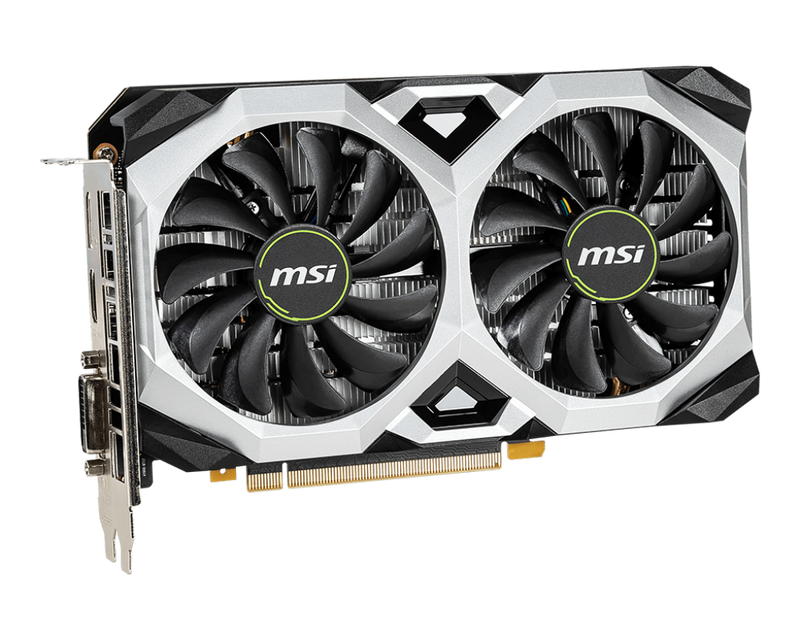 MSI GeForce GTX 1660 VENTUS XS 6G OCV1 GPU 6GB GDRR5 - Silver/Black - Like New