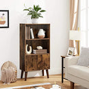 VASAGLE Rustic 3 Tier Storage Shelf, Mid Century Modern Style, Brown LBC09BX - Brand New