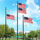 WINISKI FLAG POLE 30FT TELESCOPING BLACK EXTRA THICK - OUTDOOR HEAVY DUTY - Like New