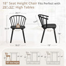 LUE BONA BLACK DINING CHAIRS, SET OF 2, Semicircular Backrest Farmhouse - BLACK - Like New