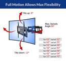 Fleximounts Curved Flat TV Wall Mount TV Bracket 32-65" B073Z97TVC - Black - Brand New