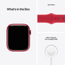 APPLE WATCH SERIES 7 GPS 41mm RED ALUMINUM CASE WITH RED SPORT BAND Like New