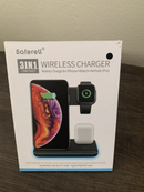 Saferell 3-in-1 Wireless Charger Station 15 W Fast Charging - Scratch & Dent