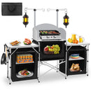SEEUTEK CAMPING KITCHEN TABLE ALUMINUM PORTABLE OUTDOOR COOKING TABLE - Like New