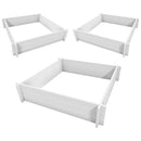 New England Hudson Raised Garden Beds, 4' x 4', Pack of 3, Durable White Vinyl - Like New