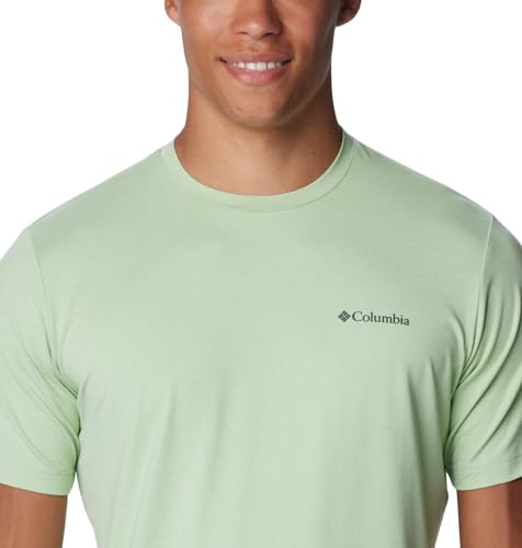 COLUMBIA Men's Tech Trail Crew Neck II Sage Leaf Heather M - Brand New