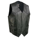 EVENT LEATHER EL5310 Black Motorcycle Leather Vest Riding Club 4X - Brand New