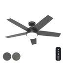Hunter Fan 52" Ceiling Fan Lights Remote Control Matte Black - Scratch & Dent