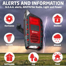 ETON Odyssey Multi-Powered All-Band Bluetooth Emergency Radio with RDS Red - Like New