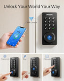 PHILIPS WI-FI DOOR LOCK WIFI SMART LOCK KEYLESS ENTRY DEADBOLT - MATT BLACK - Brand New