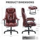 ATMILD OFFICE CHAIR BIG AND TALL HIGH BACK EXECUTIVE CHAIR WITH OTTOMAN - BROWN - Like New