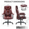 ATMILD OFFICE CHAIR BIG AND TALL HIGH BACK EXECUTIVE CHAIR WITH OTTOMAN - BROWN - Like New