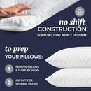 Beckham Hotel Collection Bed Pillows King Size Set of 2 Down Alternative - White - Like New