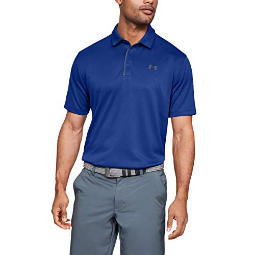 1290140 UNDER ARMOUR MEN'S TECH GOLF POLO 3XL BLUE/GRAPHITE/GRAPHITE - Brand New