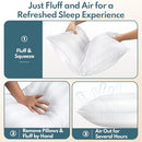 HEYCUZI Queen Size Bed Pillows Set of 2 - Breathable Down Alternative Pillow - Brand New