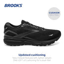 1103931D020 BROOKS MEN'S GHOST 15 NEUTRAL SHOE SIZE 12 BLACK/BLACK/EBONY - Like New