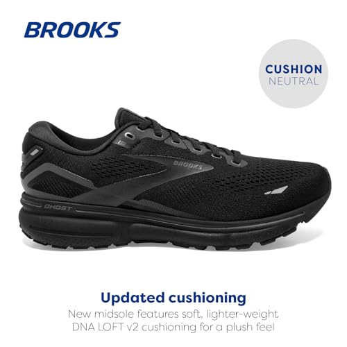 1103931D020 BROOKS MEN'S GHOST 15 NEUTRAL SHOE SIZE 12 BLACK/BLACK/EBONY - Like New
