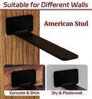ISOKER 10" SHELF BRACKETS, 12 PACK FLOATING, 1/5” THICK, WALL DECOR - BLACK - Like New