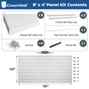 CROWNWALL PVC SLAT WALL PANELS GARAGE WALL AND HOME ORGANIZER STORAGE SYSTEM - Like New