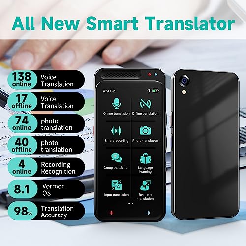 VORMOR Z6 Caits Language Translator Device VORMOR ChatGPT AI Translator - Black Like New