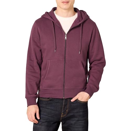 AMAZON ESSENTIALS MEN'S FULL-ZIP FLEECE HOODIE SIZE MEN XL BURGUNDY - Brand New