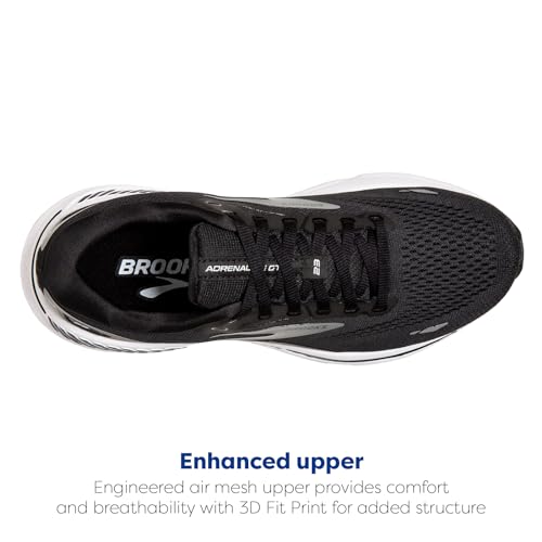 1203811B004 BROOKS WOMEN ADRENALINE GTS 23 SUPPORTIVE BLACK/WHITE/SILVER SIZE 9 - Like New