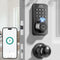 ULECOCE FINGERPRINT DOOR LOCK DEADBOLT HANDLE KEYLESS ENTRY - MATTE BLACK - Like New
