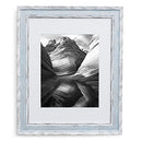 Frame Distressed Blue, Matted to 8x10, Frames by EcoHome B077XXRK9Q - Brand New