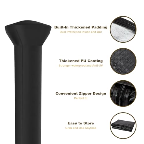 FIRE SENSE 02129 VINYL COVER FULL LENGTH OUTDOOR PATIO HEATERS - BLACK - Like New