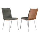 ARMEN LIVING CAFE DINING CHAIR SET OF 2 - GRAY - Like New