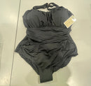 CARIBBEAN SAND WOMEN'S ONE PIECE SWIMSUIT - SIZE: WOMEN 24W - BLACK - Brand New