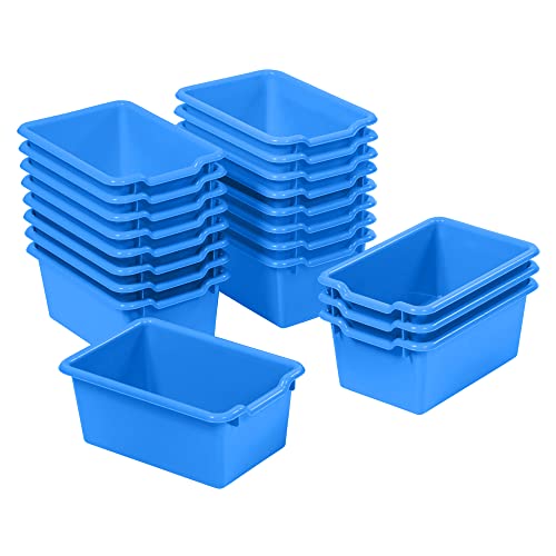 ECR4KIDS SCOOP FRONT STORAGE BIN MULTIPURPOSE 20-PIECE ELR-0482-20-BL - BLUE - Like New