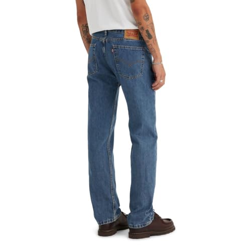 LEVI'S MEN'S 505 REGULAR FIT JEANS - SIZE MEN 38 X 32 - MEDIUM STONEWASH - Brand New