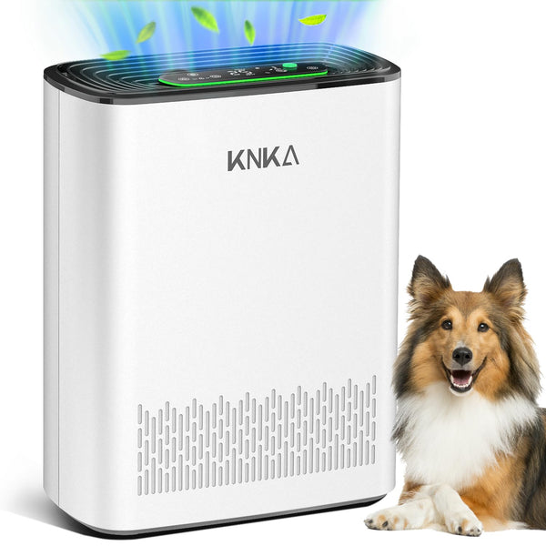 KNKA AIR PURIFIERS FOR HOME 2325 FT² WASHABLE FILTERS HEPA AIR CLEANER - WHITE - Brand New