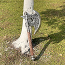 LOOYAR Viking Dragon Shield Axe Weapon Toy Berserker Hunter - Black - Brand New