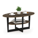 FURINNO COFFEE TABLE 1-PACK COLUMBIA WALNUT/BLACK SIZE:19.7X35.4X16.4 INCH - Like New