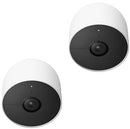 GOOGLE NEST CAM, BATTERY WIRELESS CAMERA 2ND GEN TWO CAMERAS WIRE FREE WHITE - Like New