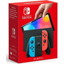 For Parts: Nintendo Switch OLED Model w/ Neon Red & Neon Blue Joy-Con HEGSKABAA - NO POWER