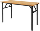 AZL1 LIFE CONCEPT DESK, 47IN FOLDING COMPUTER TABLE - BLACK FRAME/LIGHT WALNUT 2 - Like New