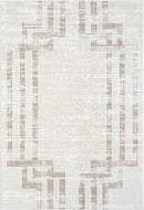 Abani Art Deco Area Rug 5' x 8' Cream - Brand New