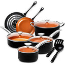MICHELANGELO Pots and Pans Set 12 Pieces, Nonstick Copper Cookware Set - Brand New