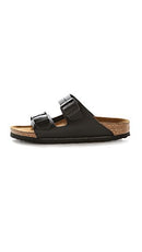 BIRKENSTOCK UNISEX ARIZONA BIRKO-FLOR NARROW SANDALS MEN 5/LADIES 7 BLACK - Brand New