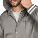 CHAMPION MEN'S JERSEY HOOD VARSITY BOMBER JACKET SIZE: MEN XL - PEWTER - Brand New