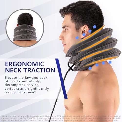 S Cervical Neck Traction Device for Instant Neck Pain Relief Inflatable - Like New